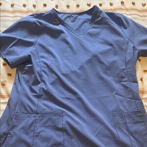 Purple V-Neck Scrub Top